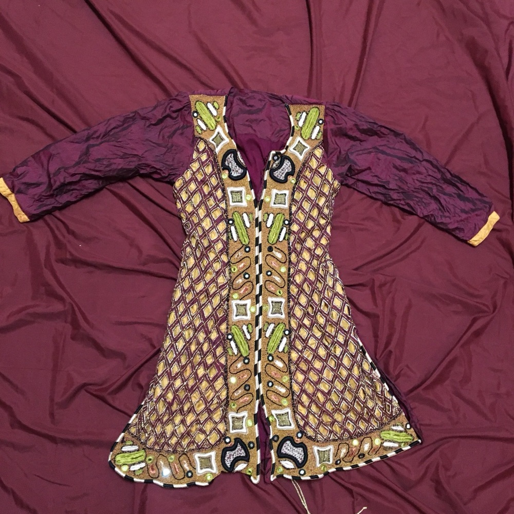 Beaded, Embellished Gold&Red Tunic